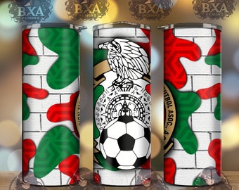 Mexiko fotboll png för sublimering smal tumbler