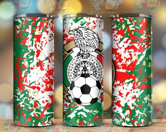 Mexiko fotboll png för sublimering smal tumbler