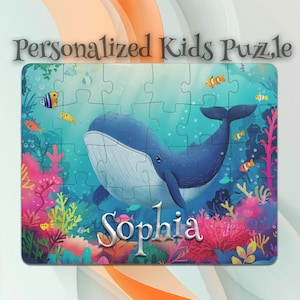 Personalized Whale Puzzle for Kids – Inspires Imagination – Ideal Gift for Boys & Girls – Custom Puzzle Design – Motor Skills Booster