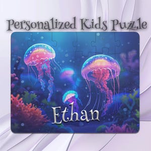 Personalized Jellyfish Puzzle for Kids – Problem-Solving Puzzle – Educational Puzzle Toy – Inspires Imagination – Toddler-Friendly Toy