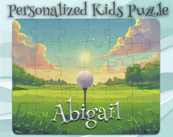 Personalized Golf Puzzle for Kids – Motor Skills Booster – Interactive Puzzle – Toddler-Friendly Toy – Personalized Keepsake Puzzle