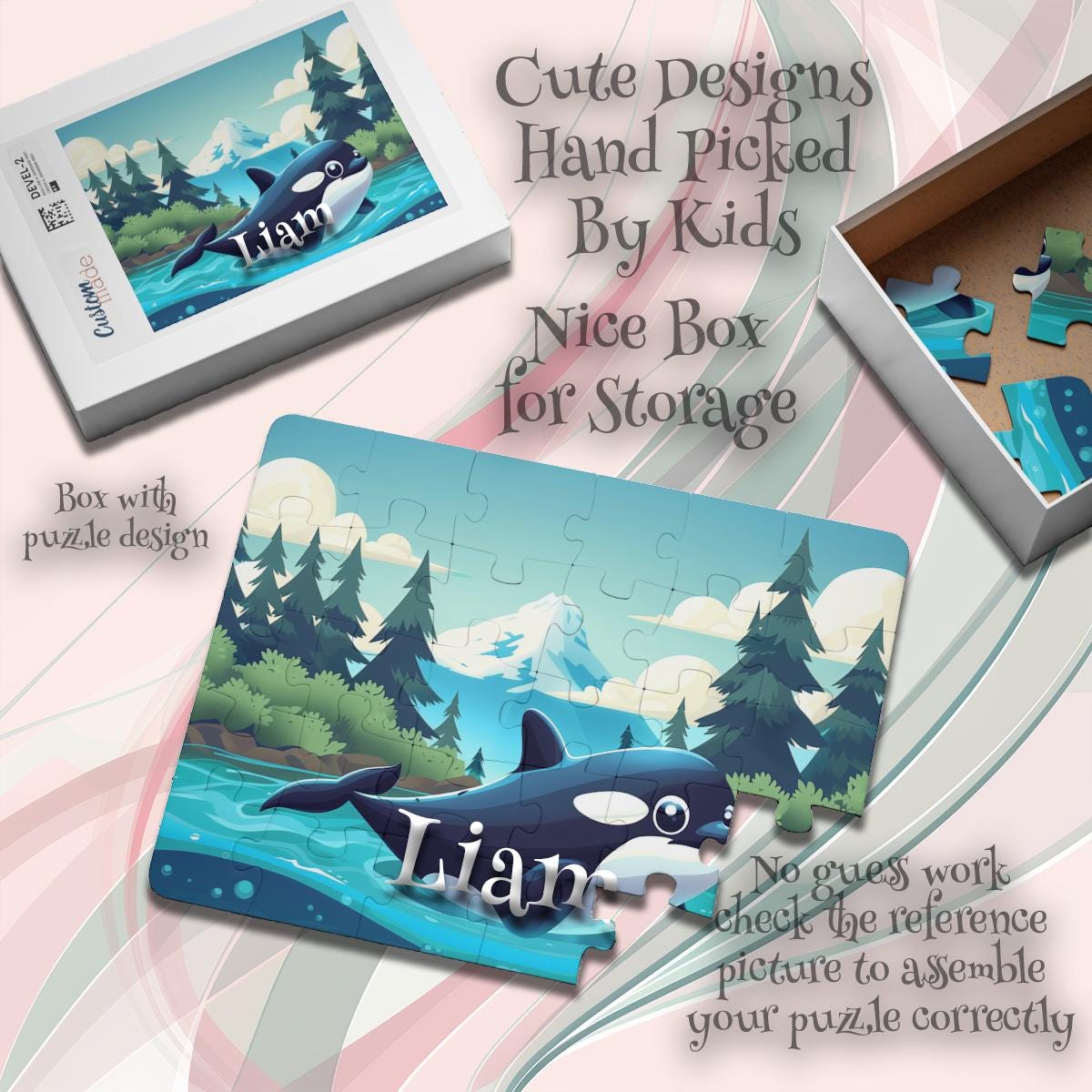 Personalized Orca Puzzle for Kids – Motor Skills Booster – Inspires ...