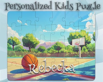 Personalized Basketball Puzzle for Kids – Developmental Gift – Grandchild Gift Idea – Preschool Learning – STEM Learning Puzzle