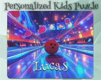 Personalized Bowling Puzzle for Kids – Perfect Kids Gift – STEM Learning Puzzle – Grandchild Gift Idea – Interactive Puzzle – Cognitive Game