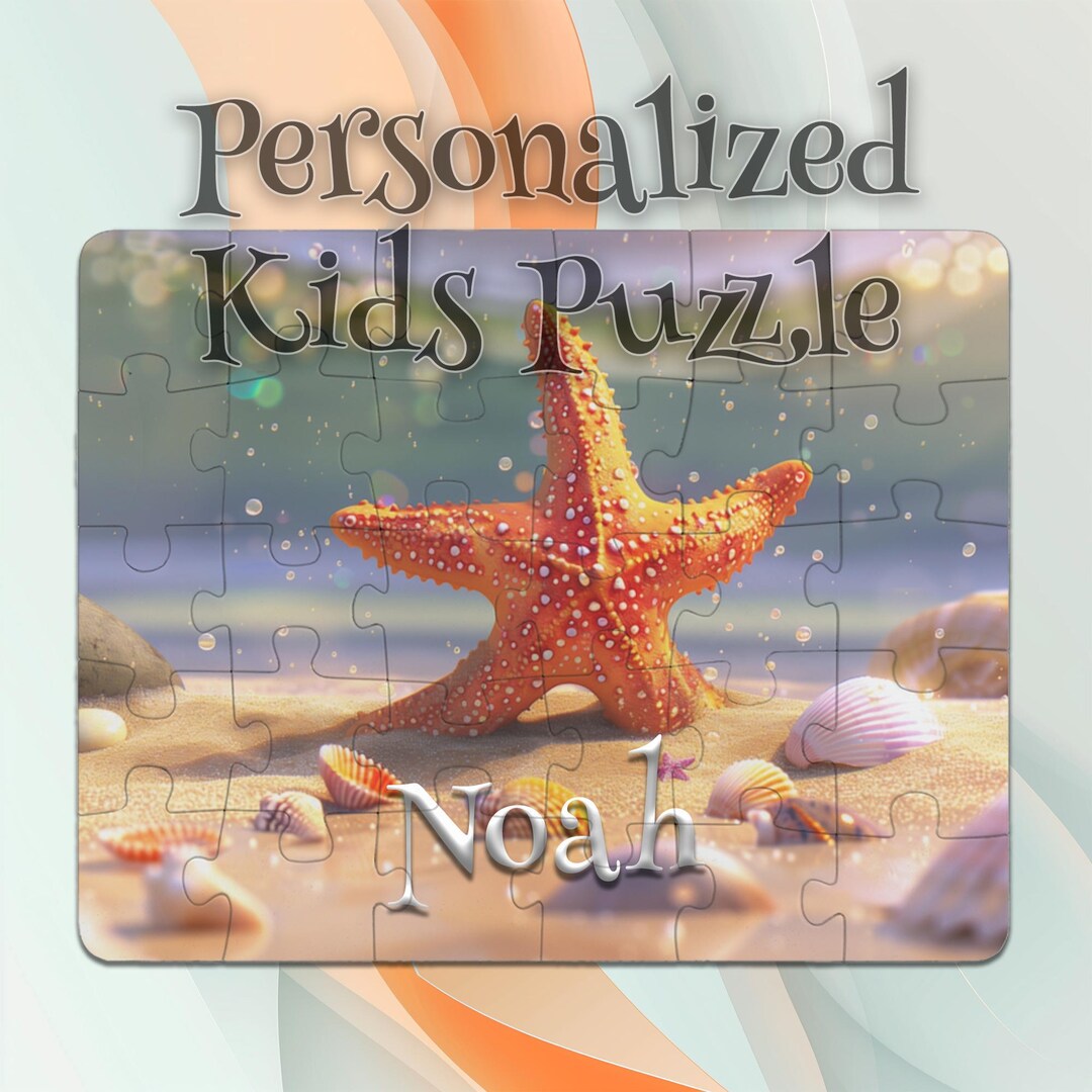 Personalized Starfish Puzzle for Kids – Easy-grip Large Pieces Personalized Starfish Puzzle for Kids – Easy-grip Large Pieces