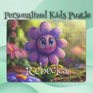 Personalized Flower Puzzle for Kids – Personalized Keepsake Puzzle – Early Learning Activity – Motor Skills Booster – Cognitive Game