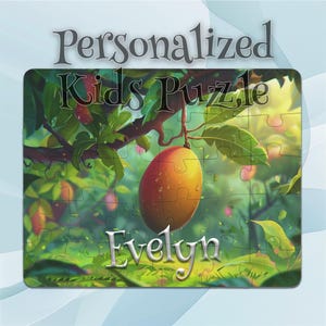 Gepersonaliseerde mangopuzzel voor kinderen – voorschools leren – perfect cadeau voor kinderen – cognitief spel – motorische booster – educatief puzzelspeelgoed