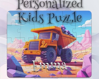 Spersonalizowana Wywrotka Puzzle dla Dzieci – Interaktywna Puzzle – Układanka Rozwiązująca Problemy – Wzmacniacz Umiejętności Motorycznych – Nauka Przez Zabawę