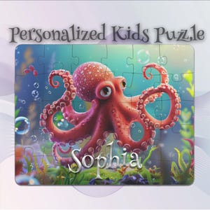 Personalized Octopus Puzzle for Kids – STEM Learning Puzzle – Personalized Keepsake Puzzle – Inspires Imagination – Developmental Gift