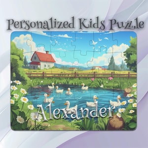 Rompecabezas de estanque personalizado para niños – Juguete para bebés – Potenciador de la motricidad – Aprendizaje divertido – Regalo ideal para niños y niñas