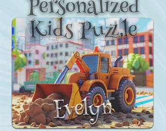 Personalized Toy Loader Puzzle for Kids – Custom Puzzle Design – Perfect Kids Gift – Easy-Grip Large Pieces – Early Learning Activity