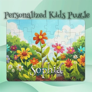 Personalized Planting Flowers Puzzle for Kids – Perfect Kids Gift – Inspires Imagination – Custom Puzzle Design – Learning Made Fun