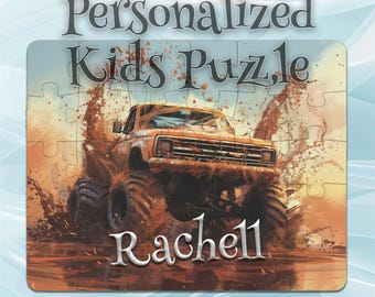 Personalized Monster Truck Puzzle for Kids – Custom Puzzle Design – Motor Skills Booster – Toddler-Friendly Toy – Preschool Learning
