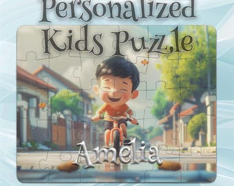 Personalized Bike Puzzle for Kids – Early Learning Activity – Preschool Learning – Toddler-Friendly Toy – Problem-Solving Puzzle