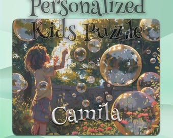 Personalized Bubbles Puzzle for Kids – Educational Puzzle Toy – Learning Made Fun – Toddler-Friendly Toy – Interactive Puzzle