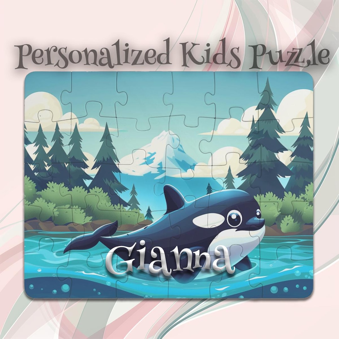 Personalized Orca Kids Puzzle Children Activity Custom Puzzle Gift for ...