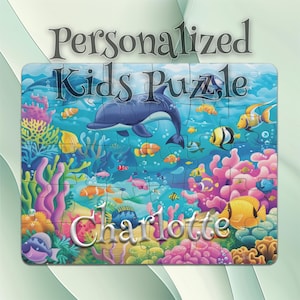 Quebra-cabeça personalizado da Grande Barreira de Corais para crianças – Quebra-cabeça de aprendizagem STEM – Presente ideal para meninos e meninas – Quebra-cabeça interativo – Jogo cognitivo