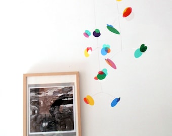 Confetti Mobile by PukaPuka /modern mobile/Hanging mobile/baby mobile/kids mobile/home mobile/nursery mobile/rainbowmobile/artmobile/art