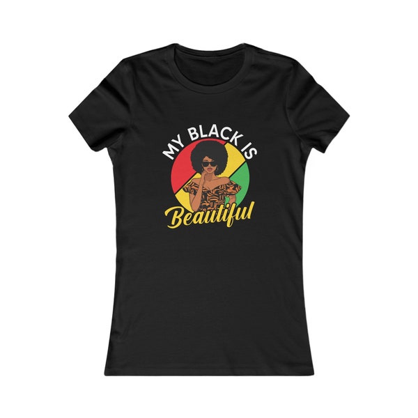 BLACK BEAUTY SHIRT - Women T-shirt, Afro Women Shirt, Short Sleeve Shirt, Crewneck T-shirt, Black Beautiful Tee Shirt, Afro Beauty Tee Shirt