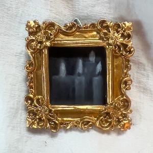 Tiny Art Original Miniature Oil Painting of Candles Cute Handmade Gift Framed Art with Gold Frame Dark Academia Gift for Goth Ghost Painting