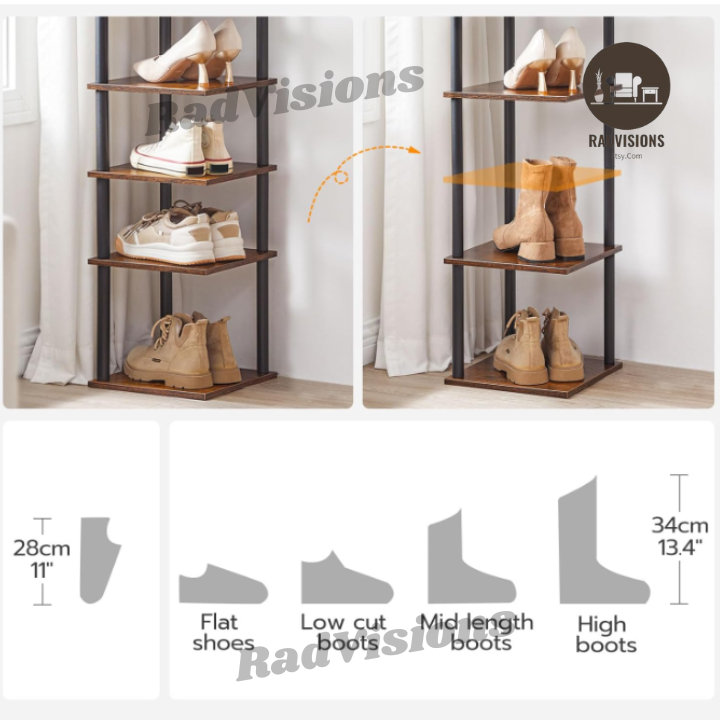 8 Tier Corner Shoe Rack Entryway Shoe Rack Tall Shoe Rack Shoe Cabinet ...