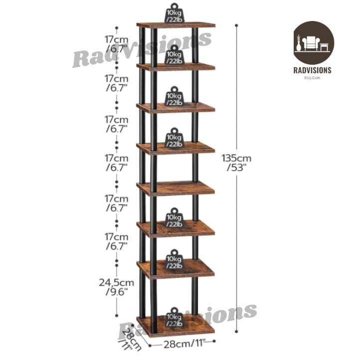 8 Tier Corner Shoe Rack Entryway Shoe Rack Tall Shoe Rack Shoe Cabinet ...