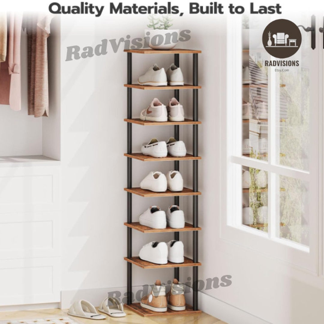 8 Tier Corner Shoe Rack Entryway Shoe Rack Tall Shoe Rack Shoe Cabinet ...