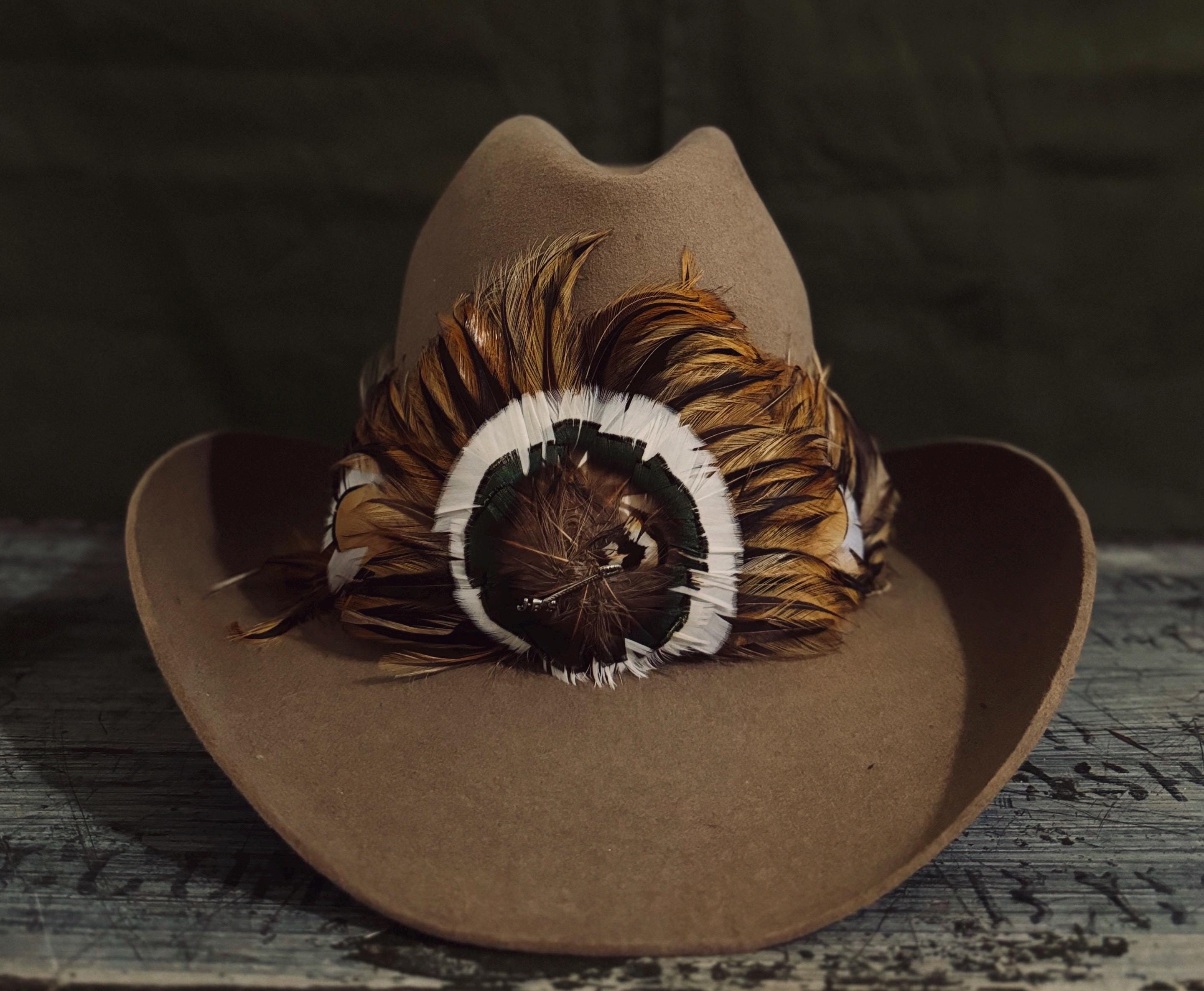 STETSONステットソン4Xビーバーハット/ウエスタンハットJBSピン/羽つき