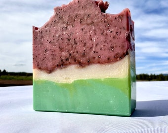 WATERMELON SUGAR Cold Process Soap, Handmade Artisan Soap