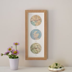 Custom Map Wedding Anniversary Gift, Map Wall Art, Home Decor Gift, Gift for Husband, Wife Anniversary Gift