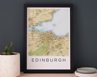 Edinburgh Map Poster, Edinburgh Map, Edinburgh Wall art, m=Map of Edinburgh, Print of Edinburgh, Map Poster of Edinburgh, Wall Decor Map