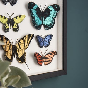 Paper Cut Butterfly Art, Gifts For Her, Hand painted butterfly wall art, Butterfly Art Print, 3D Butterfly Wall Art, Framed Wall Art