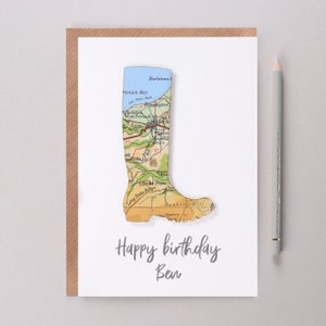 Benutzerdefinierte Karte Lage gut Boot Geburtstag Grußkarte - personalisierte Gärtner Wellington Boot Karte für Mama - Outdoor-Liebhaber-Geschenk