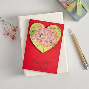 40th Ruby Wedding Anniversary Tarjeta de Felicitaciones - Tarjeta para Una Pareja- Tarjeta de Lujo para Esposa o Esposo