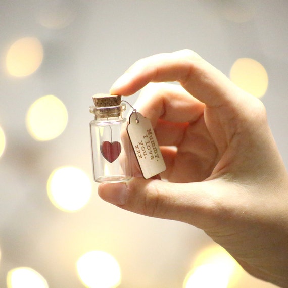 Lagere school spellen louter Romantisch cadeau voor hem bericht fles aandenken Valentijns - Etsy België