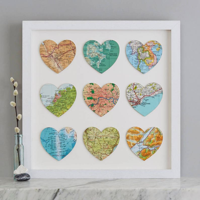 Custom Map Wall Art print Framed Wall Art Wedding & Etsy