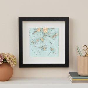 Griechische Inseln Karte Drucken Wandkunst, gerahmte Karte Drucken, Hochzeitstaggeschenk für ein Paar, griechische Inseln Karte Wandkunst