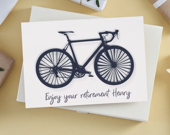 Bicycle, Cyclists Retirement Card  - Unique, Luxury Bike Greeting Card For Husband, Boyfriend - Bike Lover