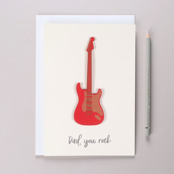 Guitar Card For Him You Rock Birthday Card Card For A Etsy Singapore