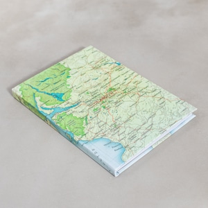Glasgow, scotland map travel journal - map notebook - custom map sketchbook - Travellers personalised map stationery gift