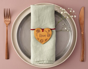 Place Name Holder, Valentine's Day table Decor, Personalised Keepsake Table Place Name, Romantic Gift for Her