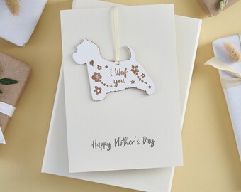 Dog Mum Mother's Day Card, Custom Breed Pet Dog Keepsake Card, Personalised Card From The dog, Card For Mum