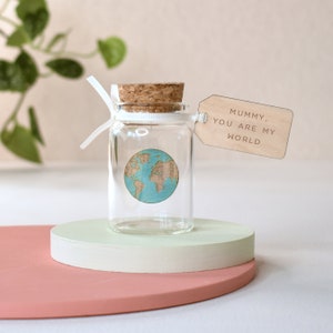 You are my world Muttertag Geschenk, Personalisierte Botschaft Andenken Geschenk für Mama, Geschenk für Oma