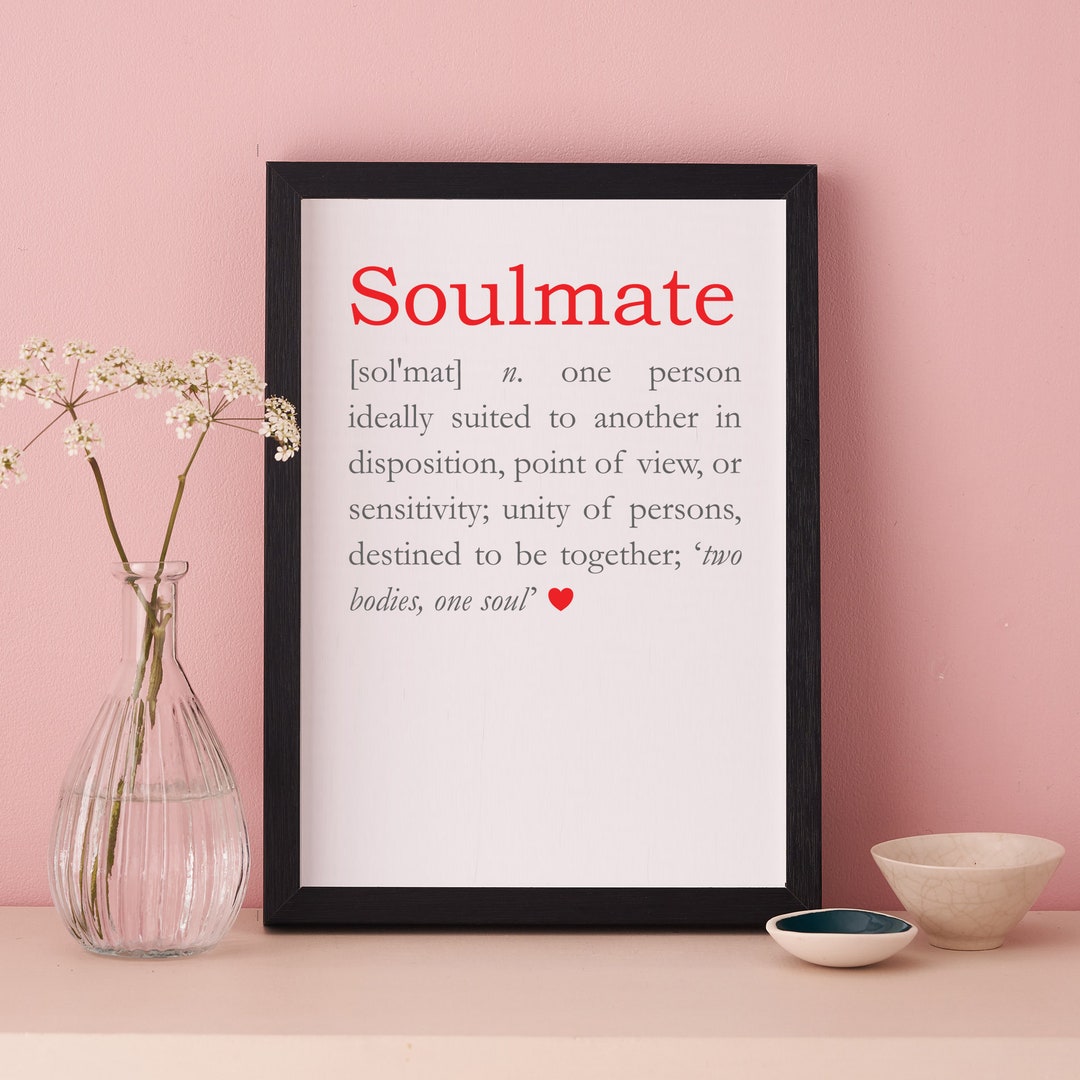 Targa A Forma Di Cuore In MDF Con Scritta 'You Only Have One Soulmate' - 10x9 Cm Con Corda - Regalo Per Anima Gemella, Anniversario, San Valentino
