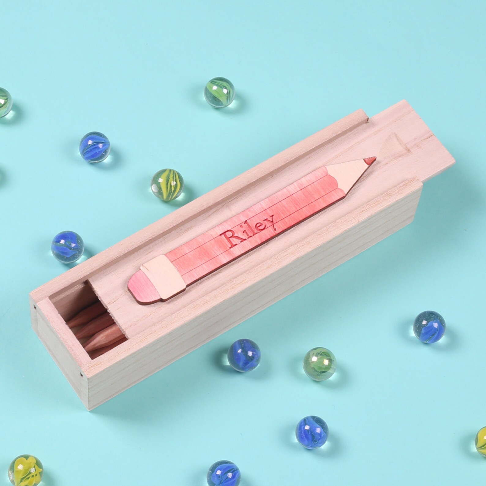 Personalised Wooden Pencil Case Back to School Gift Etsy