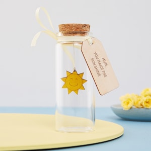 Regali per la festa della mamma per lei, messaggio in bottiglia, regalo della mamma, regalo della cassetta delle lettere ricordo del sole