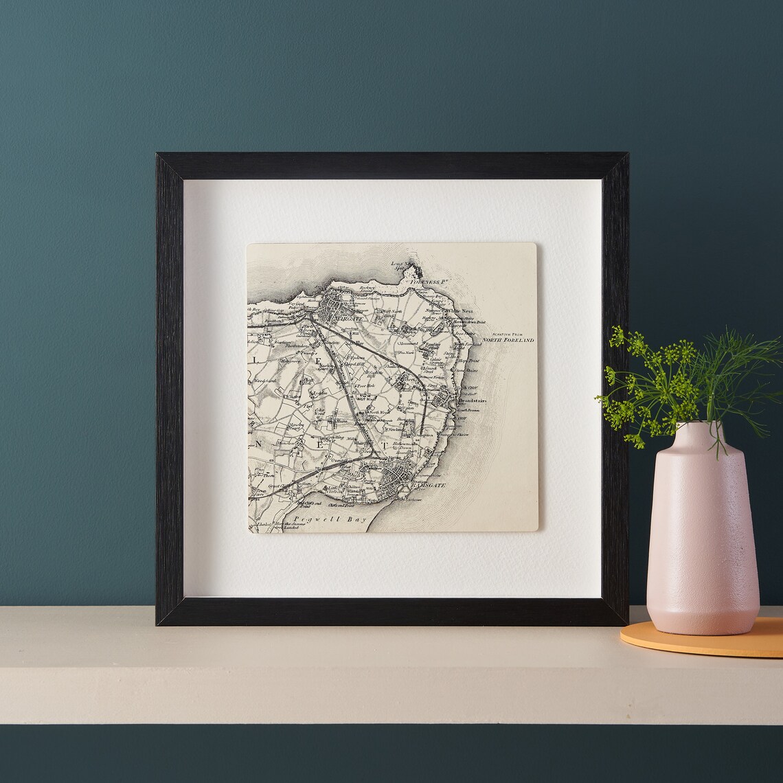 Custom Map Wall Art, Couples Engagement Gift, Black & White