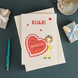 Valentines Day Card, Personalised Valentine's Card for him, Personalised Retro Kitsch Card, Romantic Valentines, Boyfriend Husband card image 2