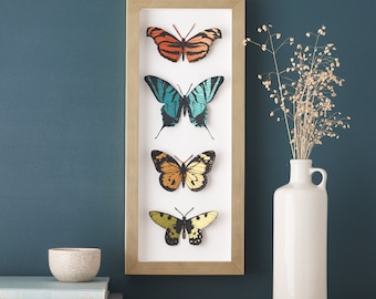 Butterfly Wall Art, Gifts For Her, Wall Decor Butterfly print, Hand painted paper cut butterfly framed 3D Butterfly Wall Art, Gift For Her