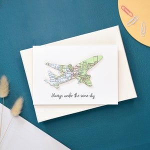 Valentinstag Karte für Ihn, Fernkarte Liebe, Flugzeug Karte, Personalisierte Karte Flugzeug, personalisierte romantische Karte Freund